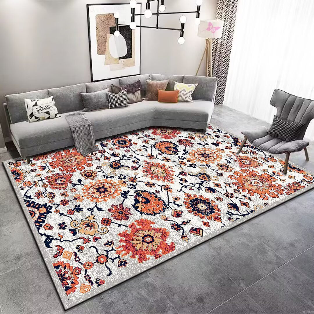 Vintage Floral Patterned Area Rug Stornfield