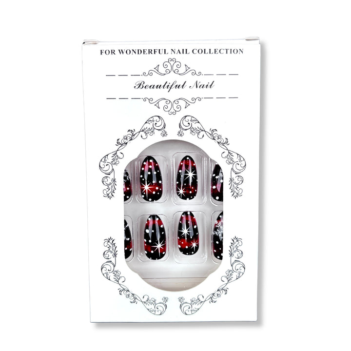 Festive Snowflake Press-On Nail Art