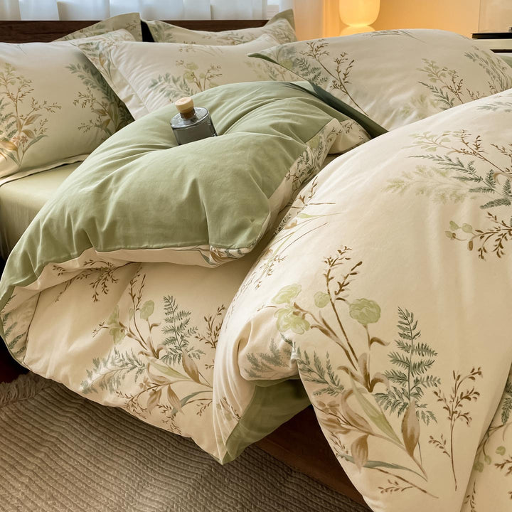 Whimsical Floral Print Duvet Cover Set