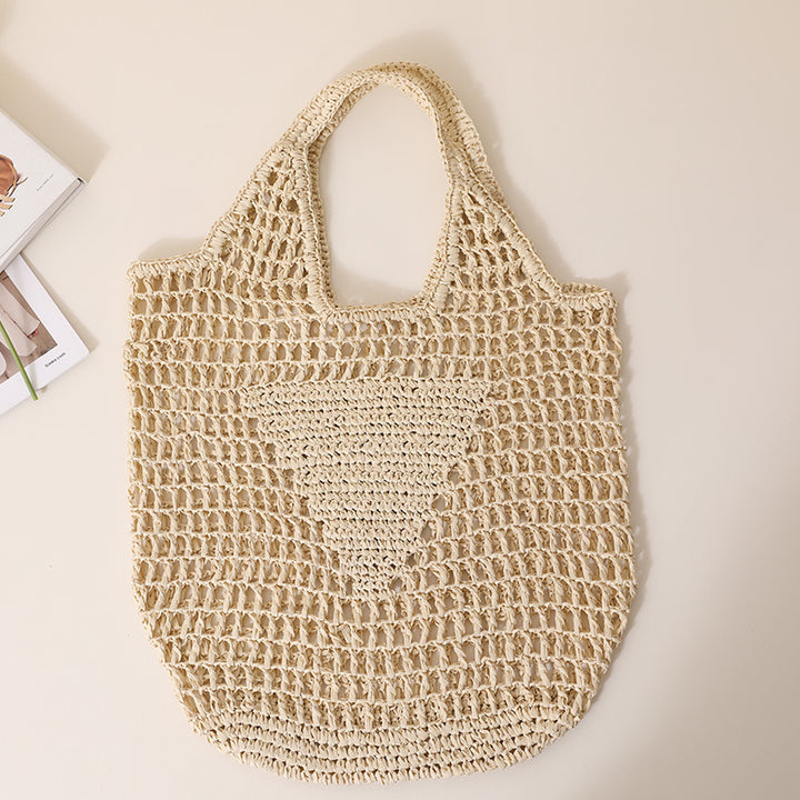 Coarse crochet bag with large handles Stornfield