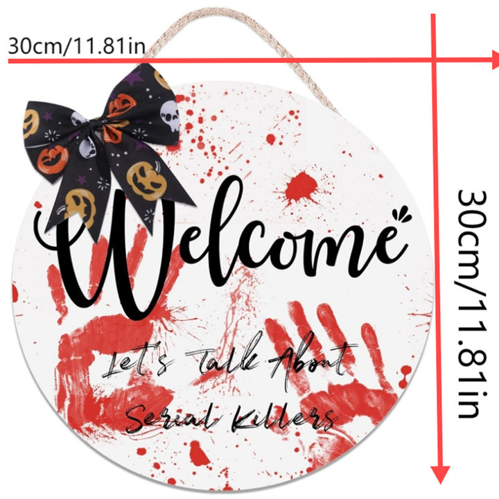 Halloween-Themed Decorative Welcome Sign