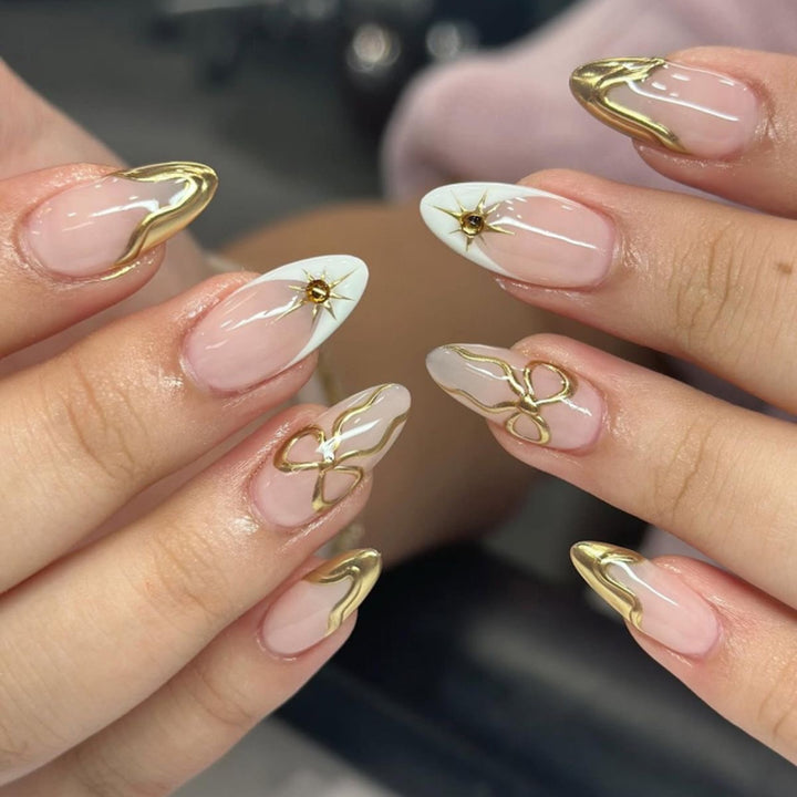 Elegant artificial nails with floral accents Stornfield