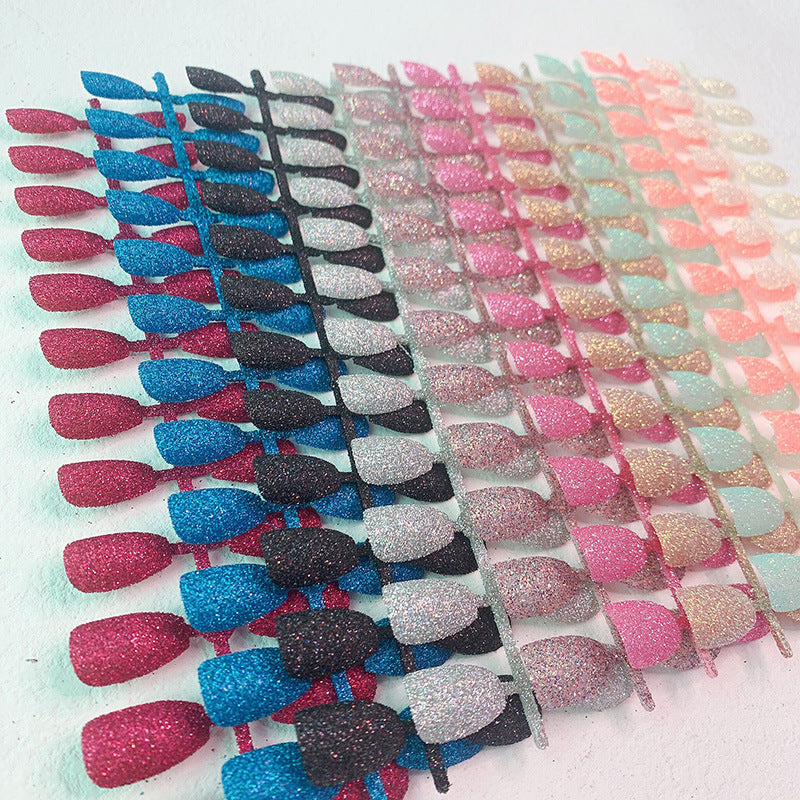 Glittery Gel Press-On Nail Extensions