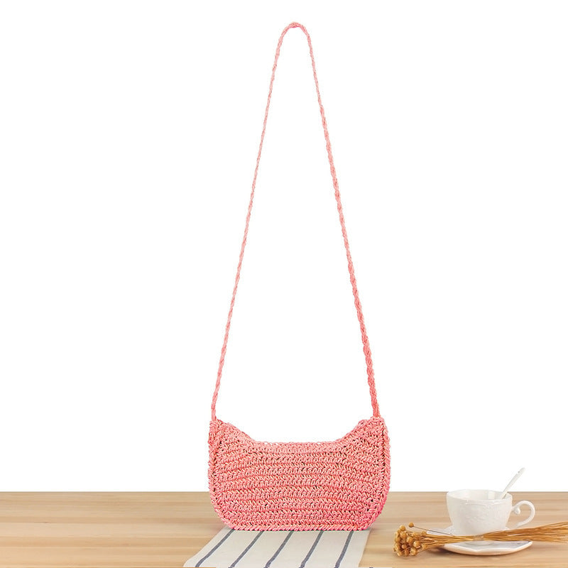 Elegant Shoulder Bag In Minimalist Crochet Design Stornfield