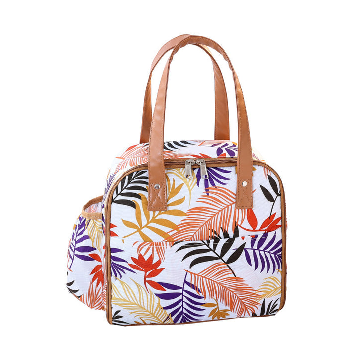 Insulated Tropical Print Lunch Tote