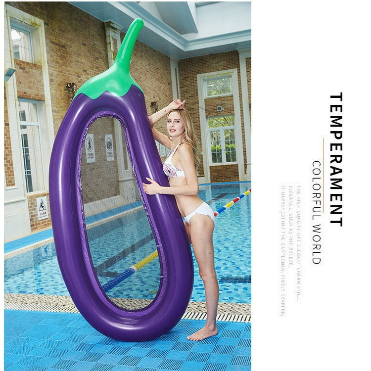Women's Inflatable Swimming Ring with Eggplant Design Stornfield