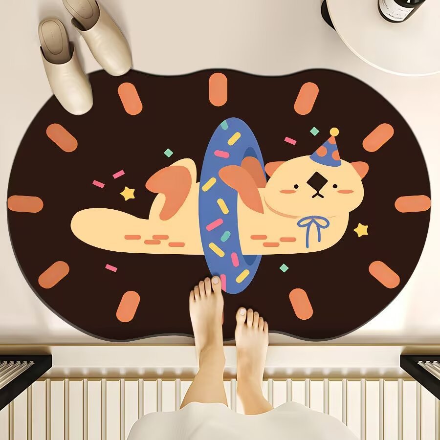 Plush Cartoon Bath Mat