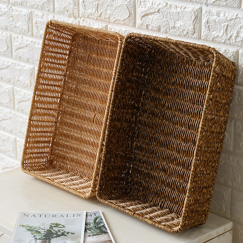 Handcrafted Rectangular Woven Storage Basket Stornfield