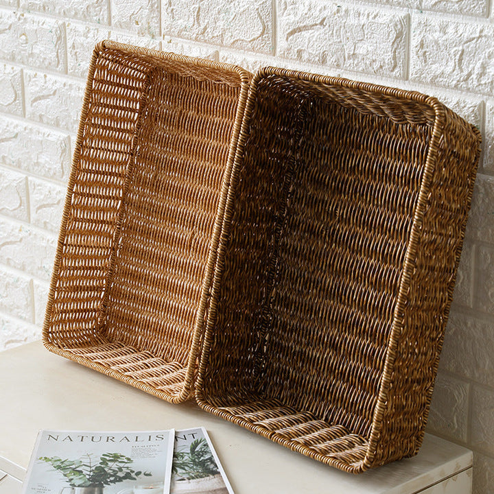 Handcrafted Rectangular Woven Storage Basket Stornfield