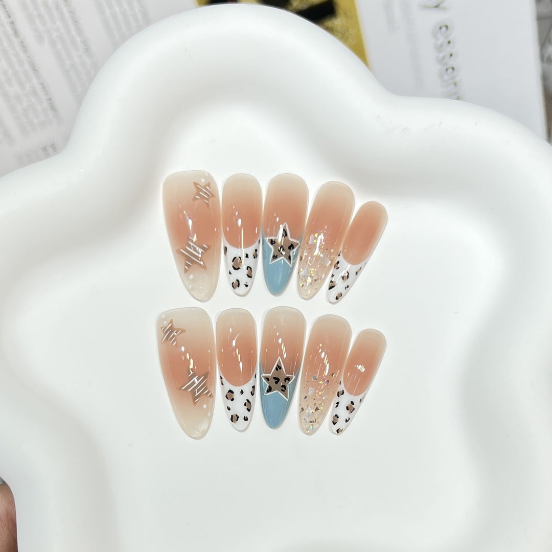 Glamorous Starry Press-On Nail Art