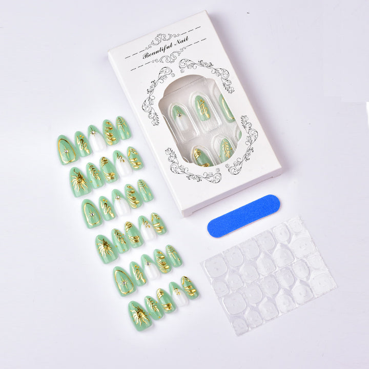 Artistic Gemstone Press-On Nails