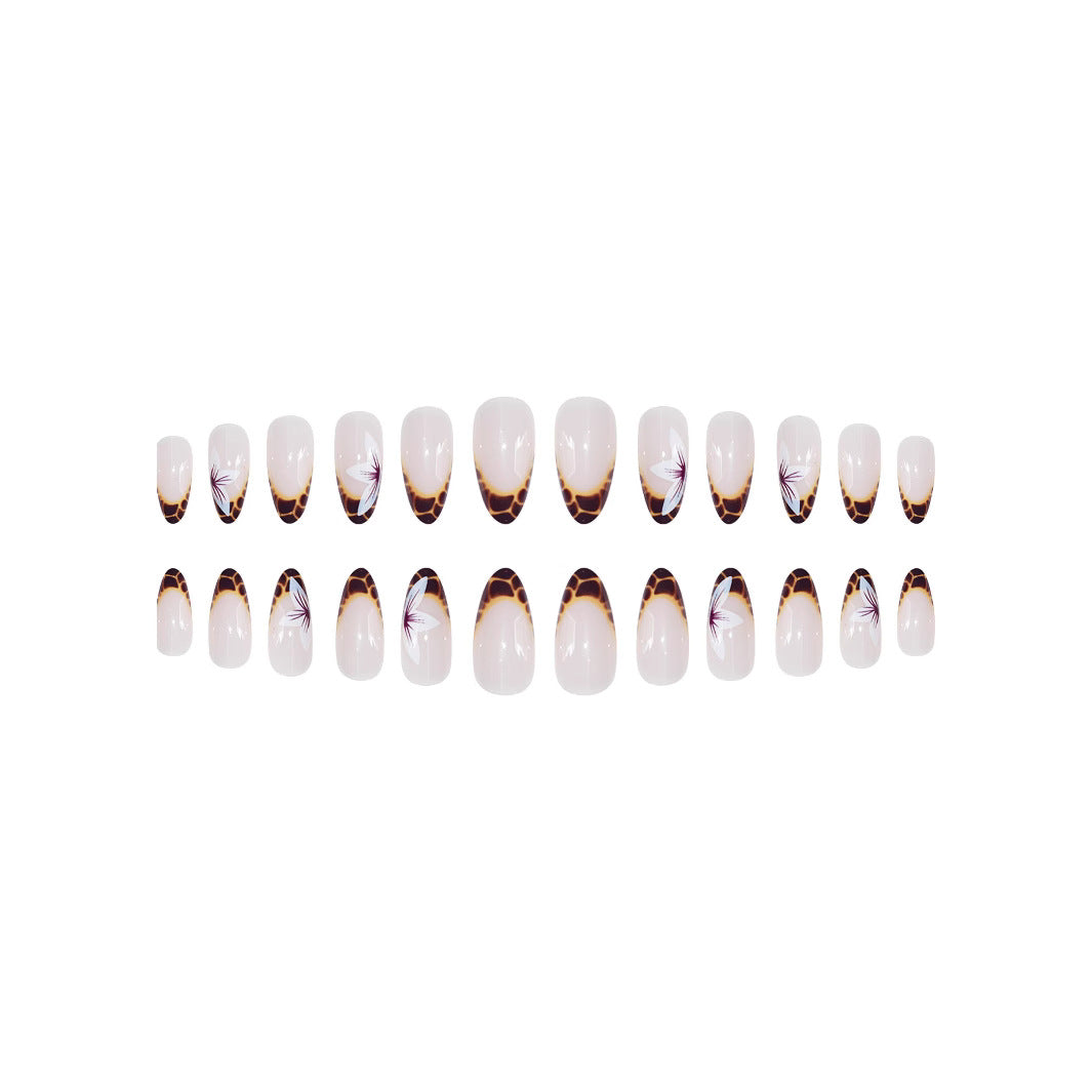 Exquisite Floral Design Stiletto Nails Stornfield