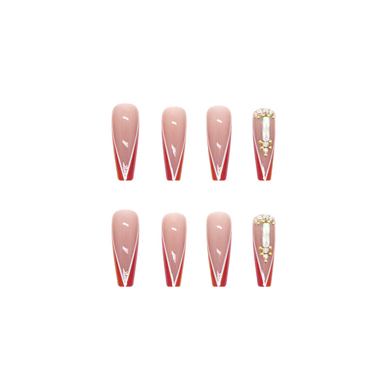 Acrylic nail tips with neon decoration Stornfield
