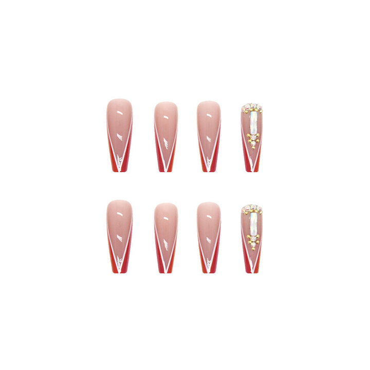 Acrylic nail tips with neon decoration Stornfield