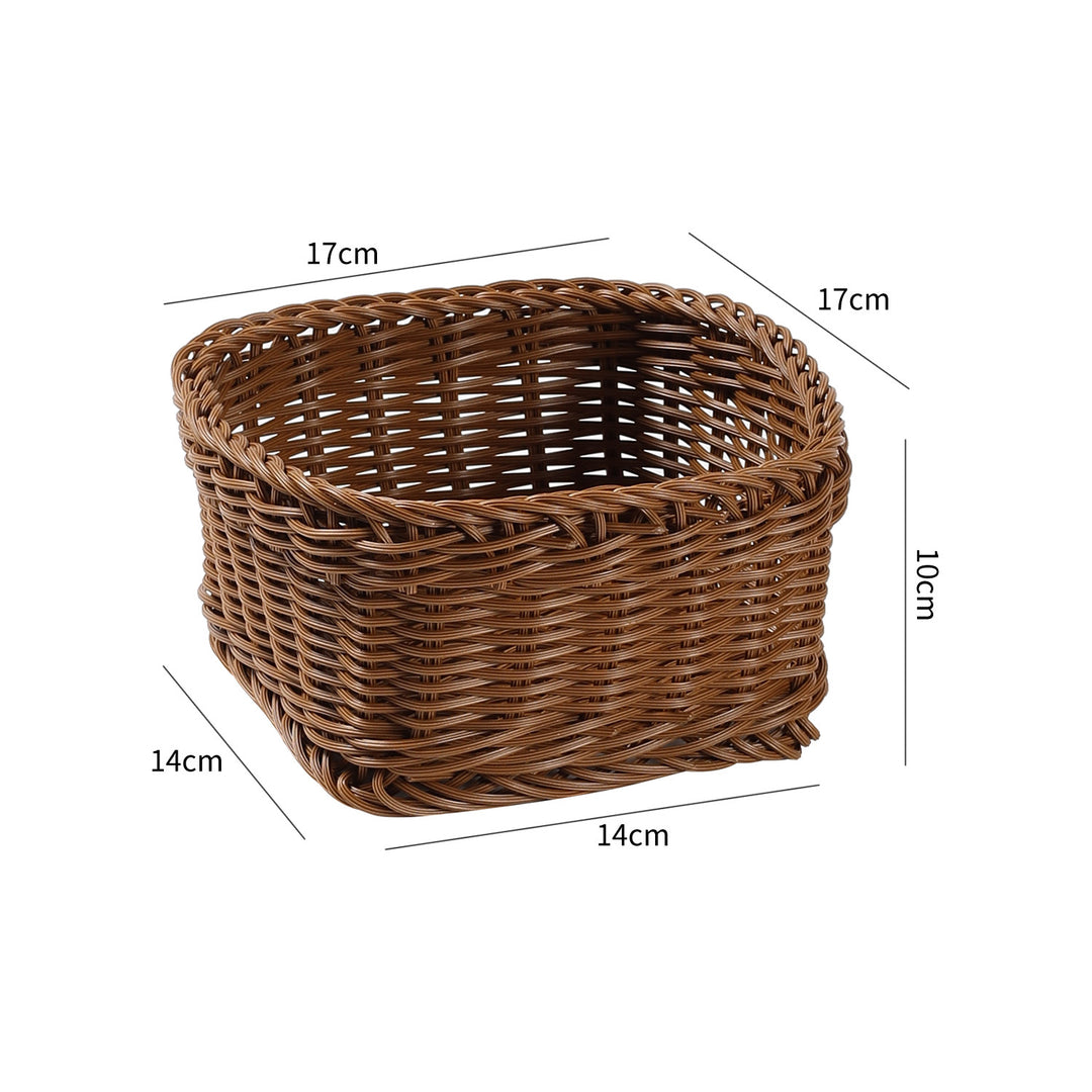Unisex Rectangular Storage Basket with Sturdy Woven Stornfield
