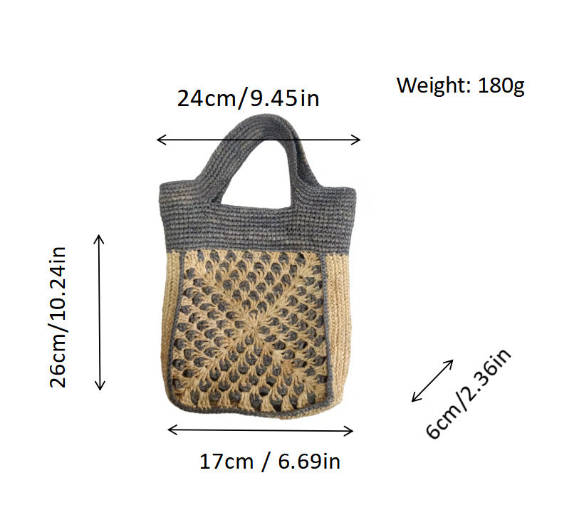 Handmade basket bag with traditional weaving pattern Stornfield