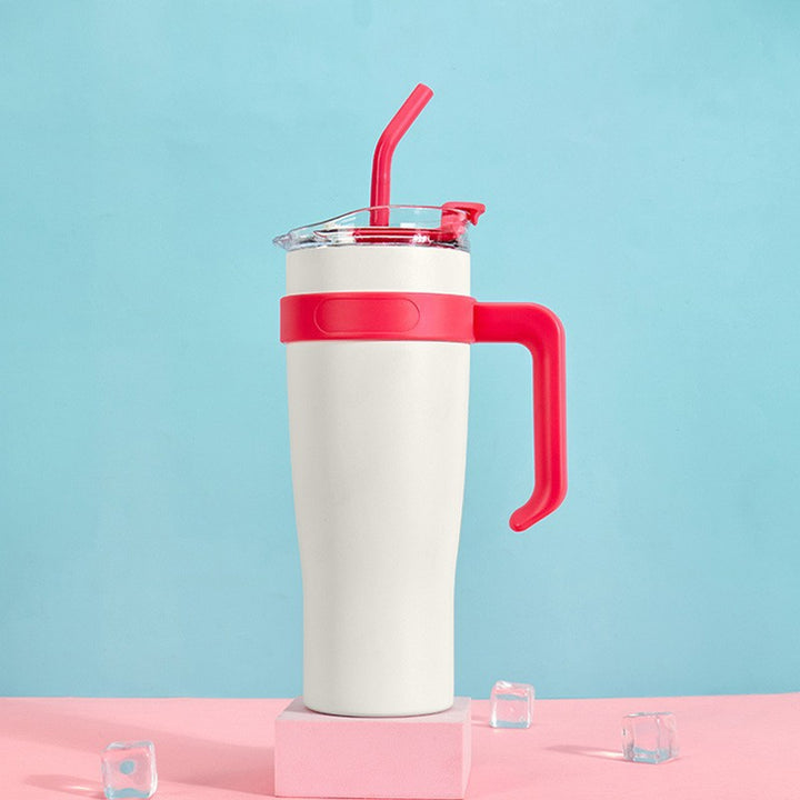 Women's insulated cup with straw and ergonomic handle Stornfield