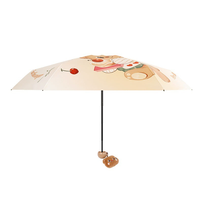 Women's Folding Umbrella with Playful Animal Design Stornfield