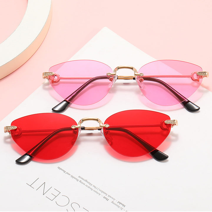 Women Futuristic Half-Frame Sunglasses Stornfield