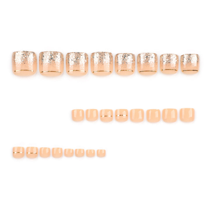 Elegant Artistic Nail Art with Glitter and Gold Accents Stornfield