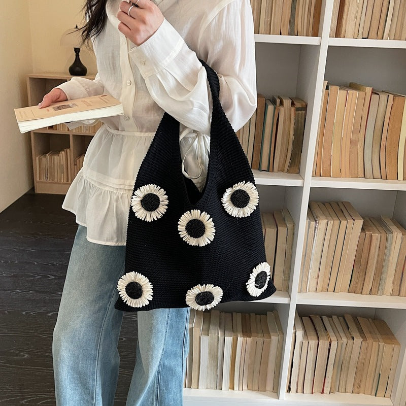 Floral Embellished Tote Bag