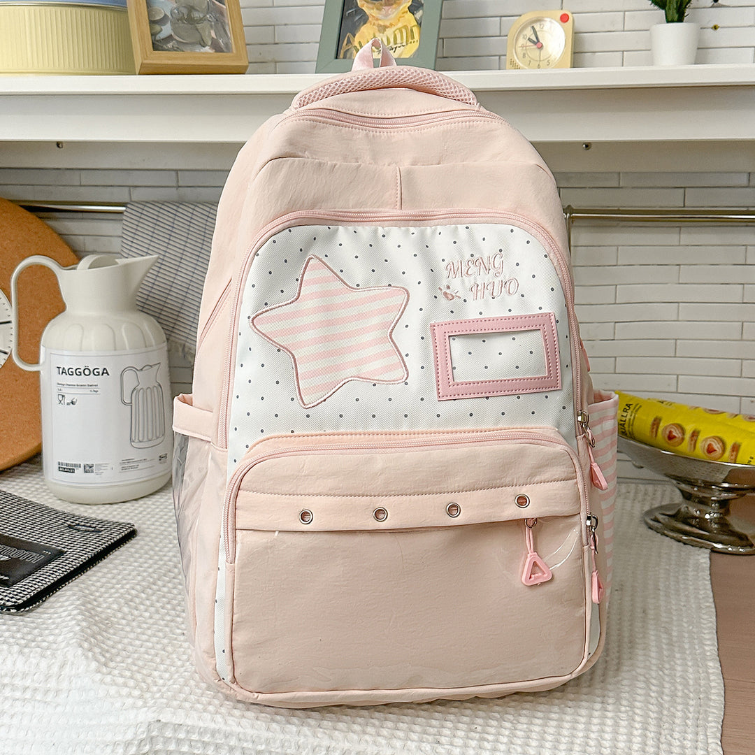 Fun-Themed Star Print Backpack Stornfield