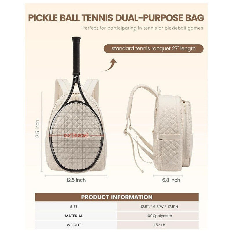 Quilted Tennis Racket Backpack Stornfield 1789074113