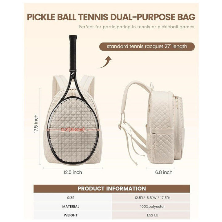 Quilted Tennis Racket Backpack Stornfield 1789074113