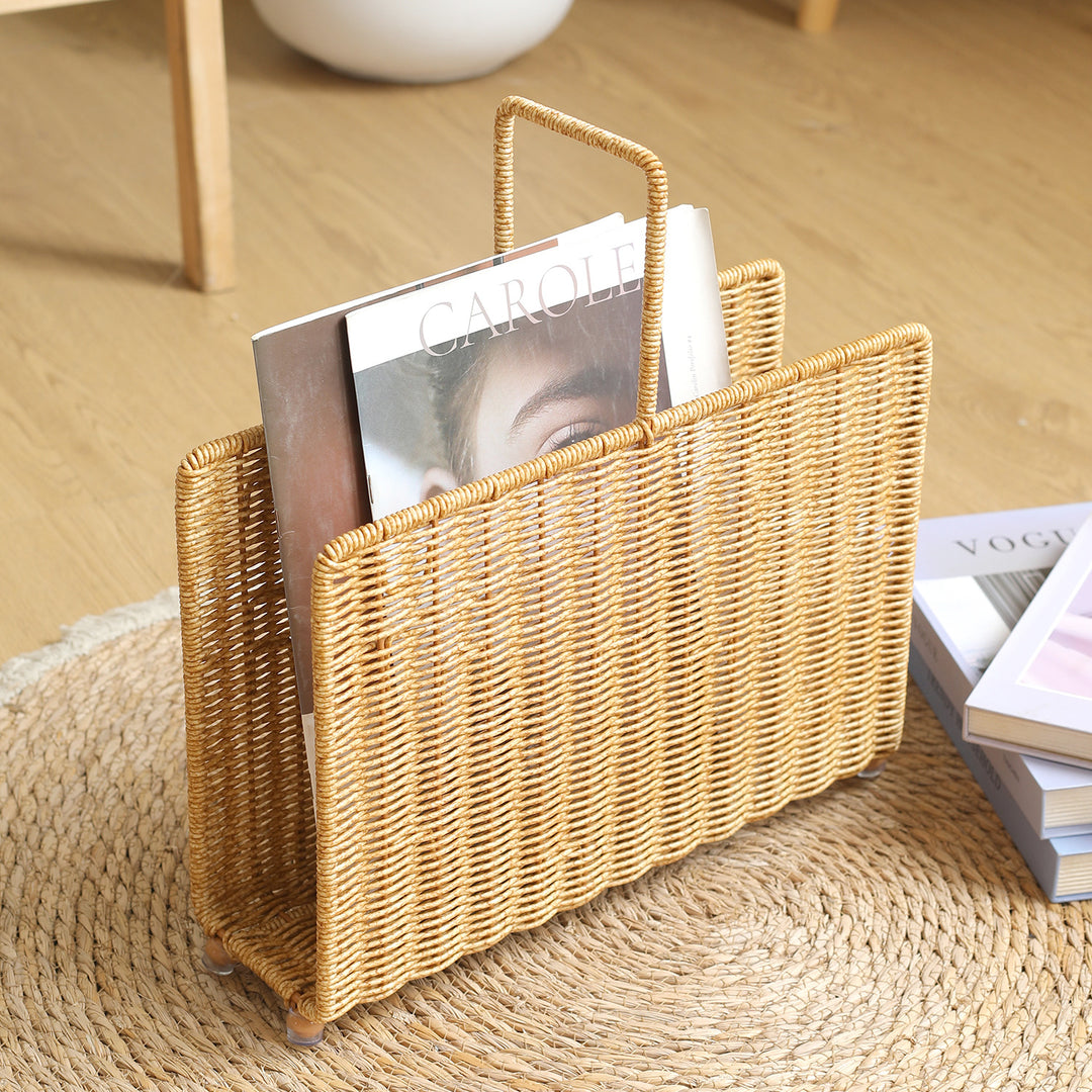 Unisex Handwoven Magazine Rack with Elegant Design Stornfield