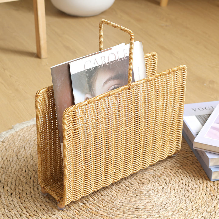 Unisex Handwoven Magazine Rack with Elegant Design Stornfield