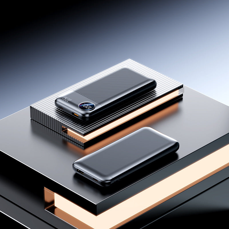 Portable power bank with integrated charging cables and digital display Stornfield