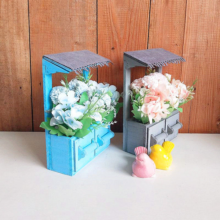 Decorative Flower Pot Box with Roof