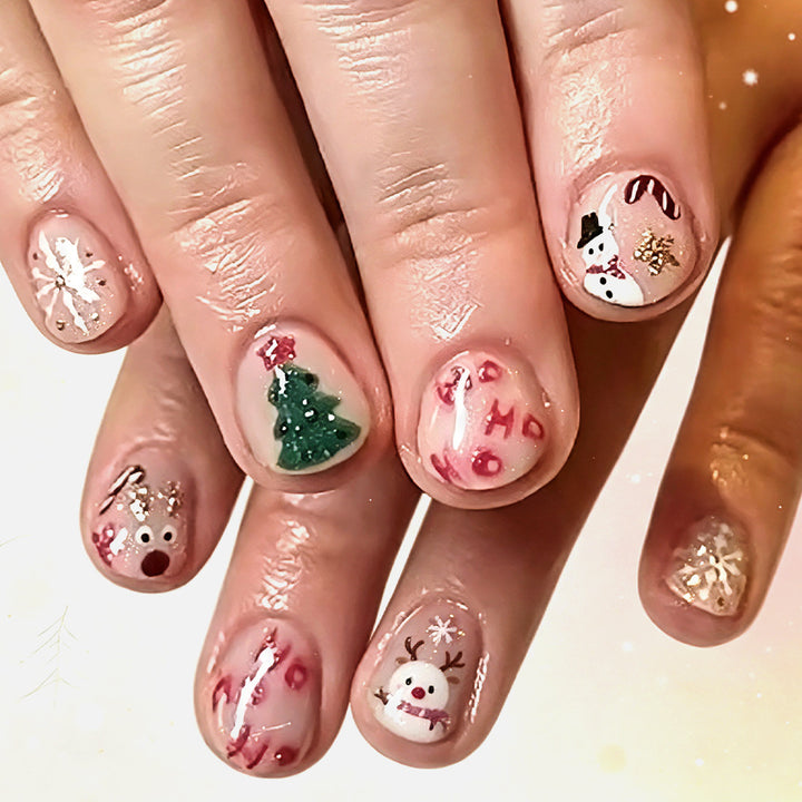 Themed Holiday Press-On Nail Art Stornfield