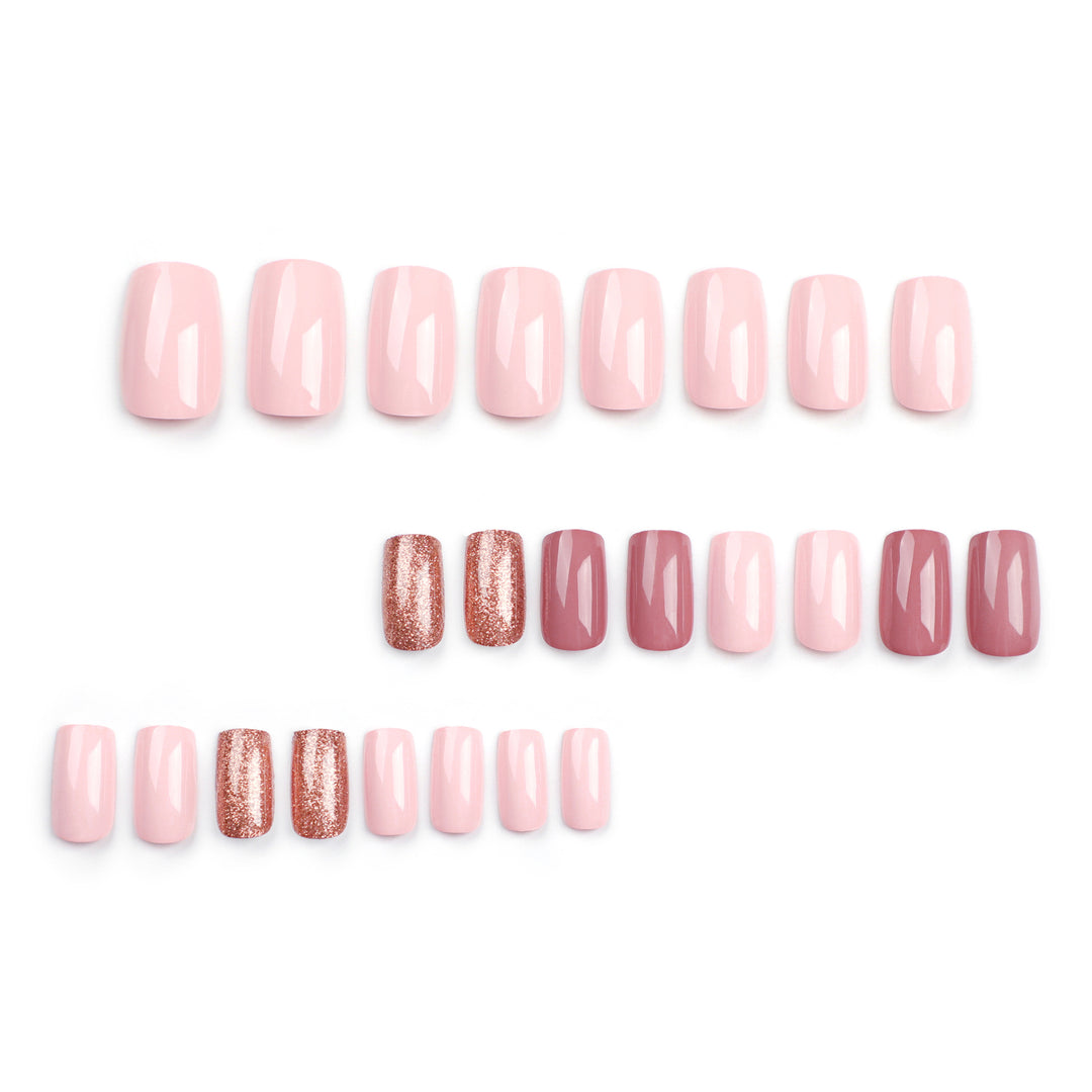 Nail extensions with shimmering accents Stornfield