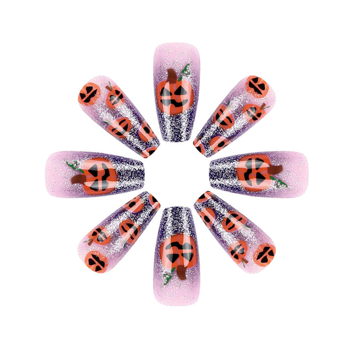 Halloween-Themed Long-Lasting Press-On Nail Art Stornfield