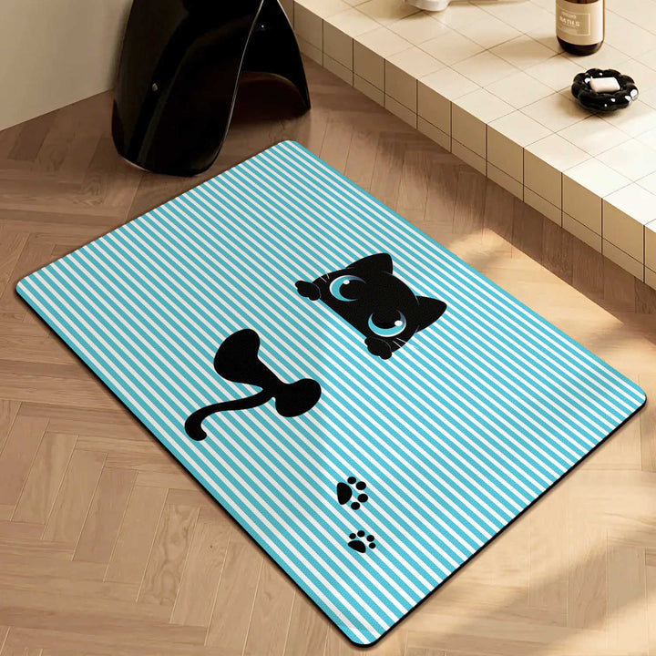 Cat-Themed Decorative Area Mat