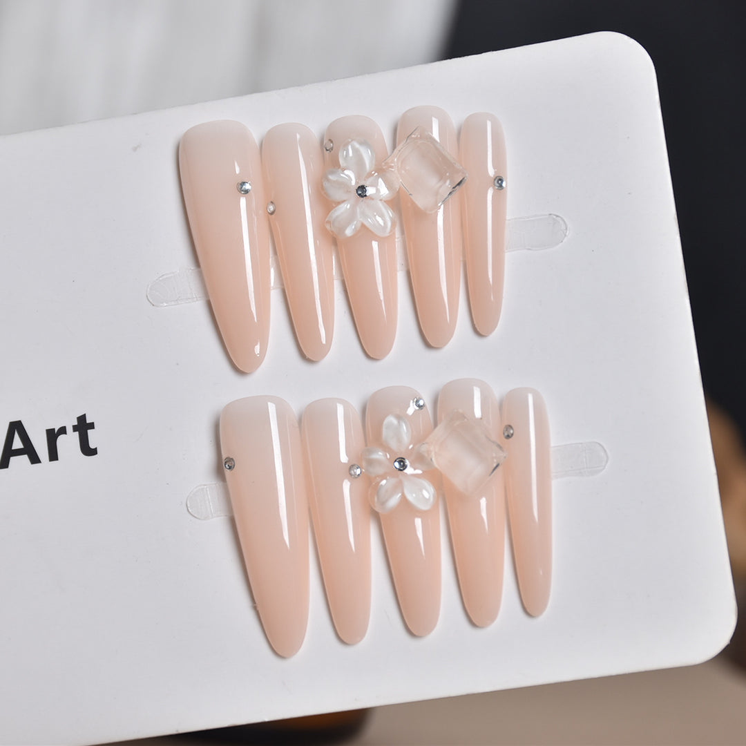 Glamorous Crystal-Studded Stiletto Press-On Nails Stornfield