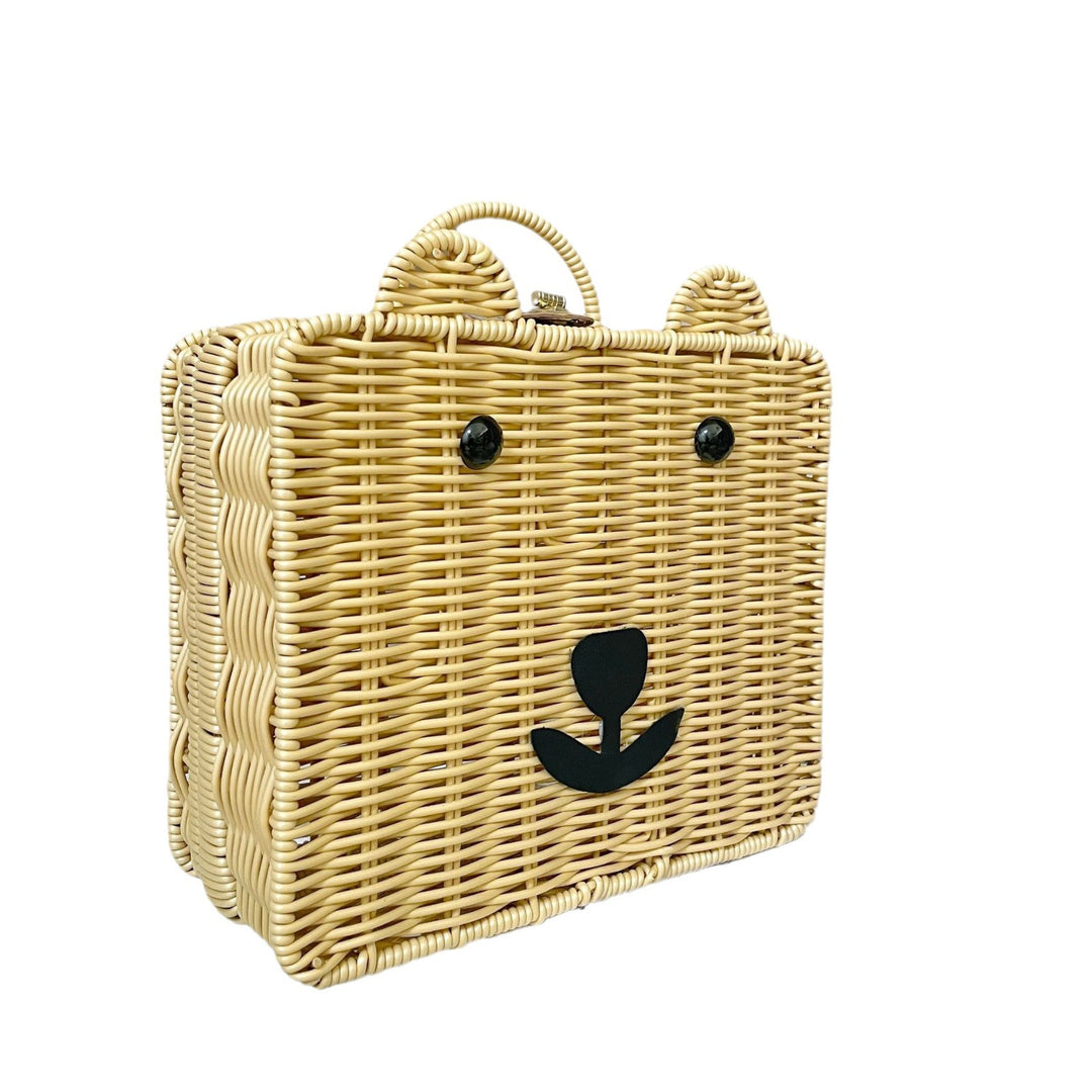 Women Handmade Basket Bag in Bear Design Stornfield