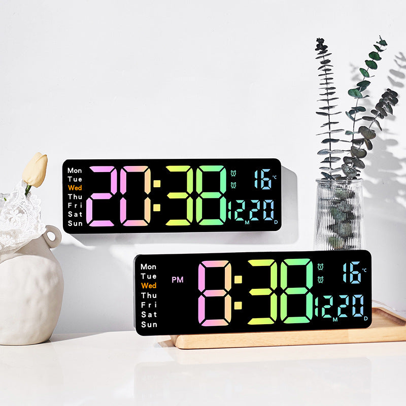 Digital Multifunktionswecker mit mehrfarbigem LED-Display und Temperaturanzeige Stornfield