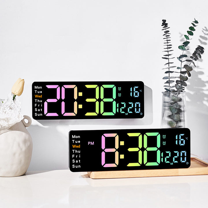 Digital Multifunktionswecker mit mehrfarbigem LED-Display und Temperaturanzeige Stornfield
