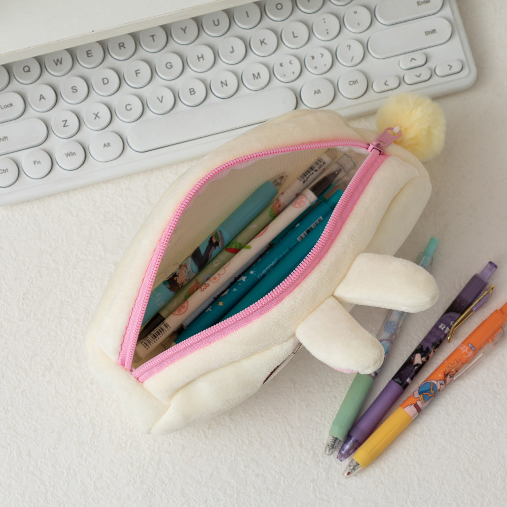 Plush Bunny-Shaped Storage Pouch
