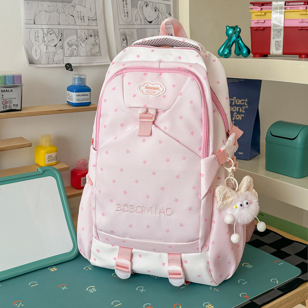 Stylish Star-Patterned School Backpack Stornfield