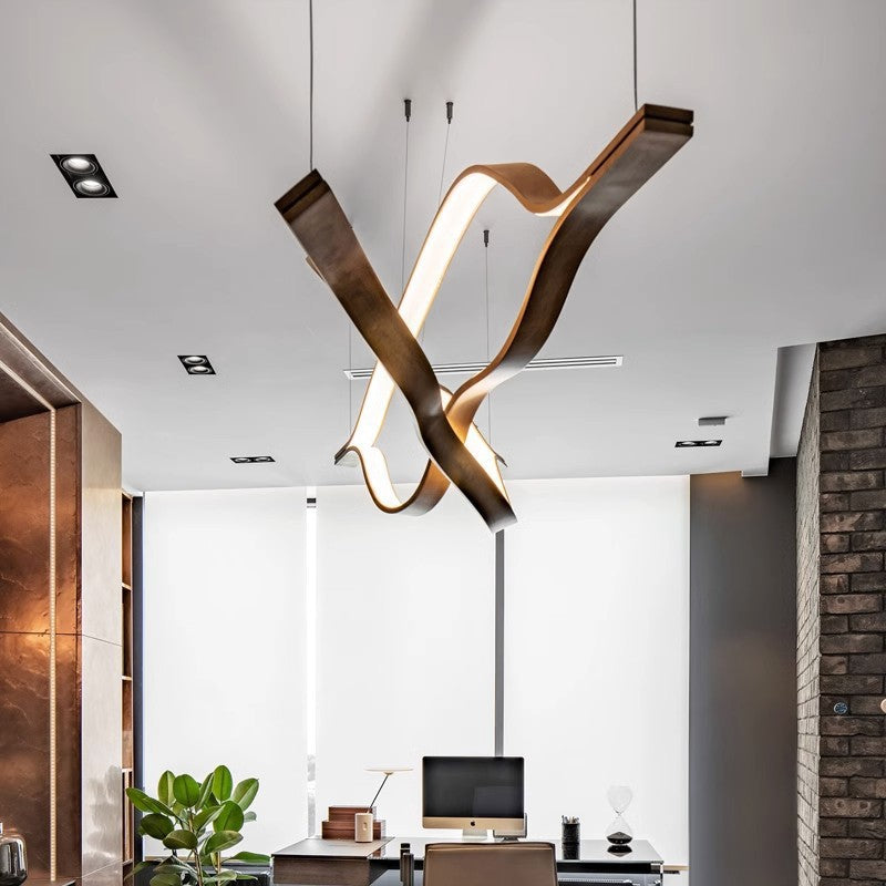 Modern Wave-Design Pendant Light Fixture
