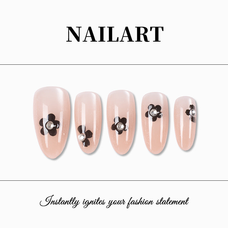 Floral Accent Press-On Nail Set Stornfield