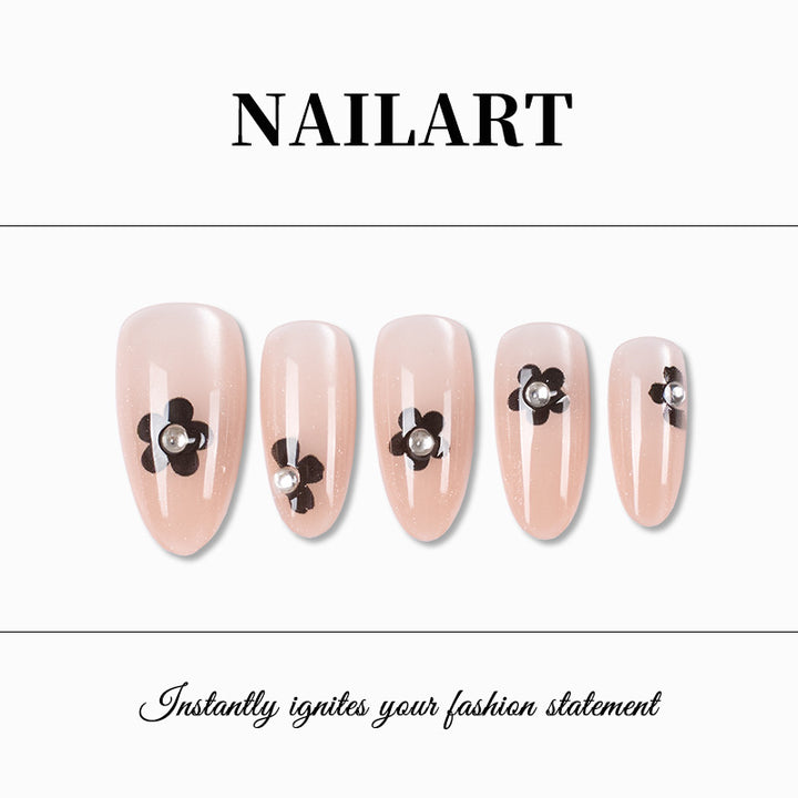 Floral Accent Press-On Nail Set Stornfield