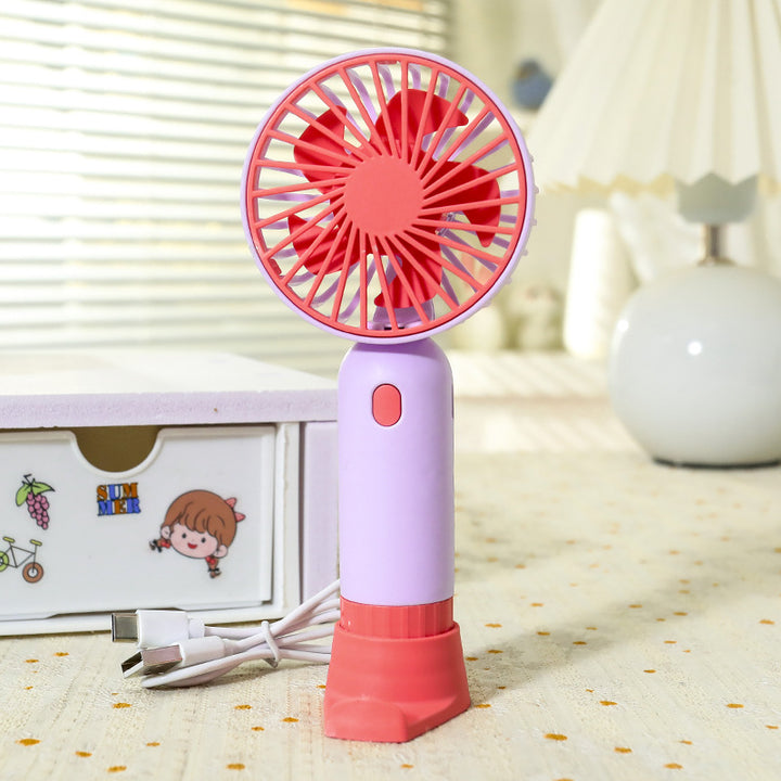 Women's Portable Mini Fan with Ergonomic Grip and USB Charging Function Stornfield