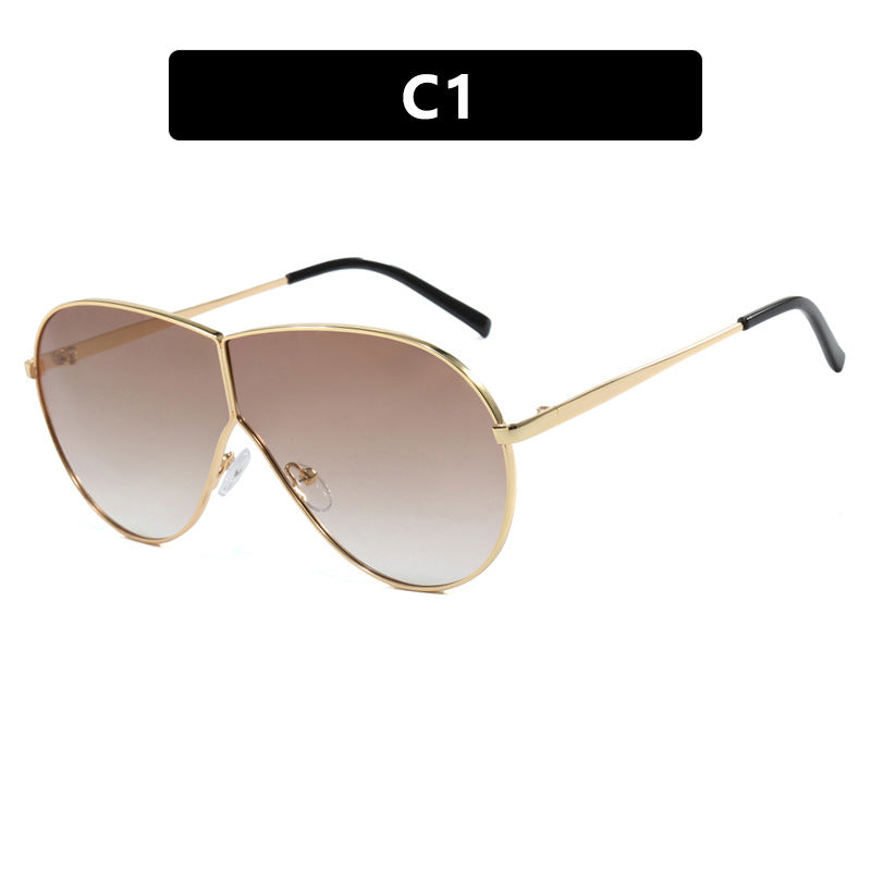 Women's pilot sunglasses with elegant golden frame and blue lenses Stornfield
