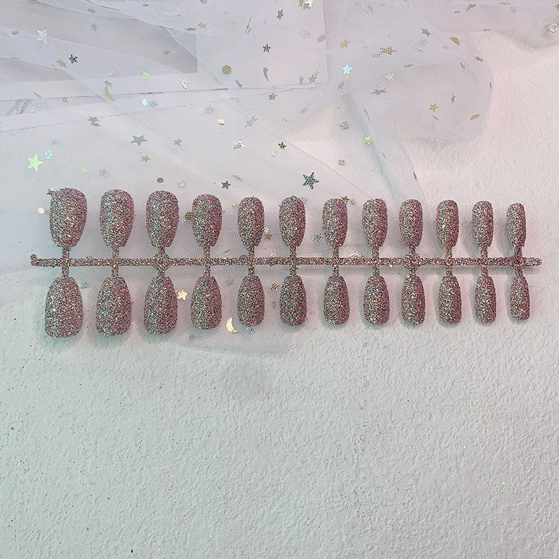 Glittery Gel Press-On Nail Extensions