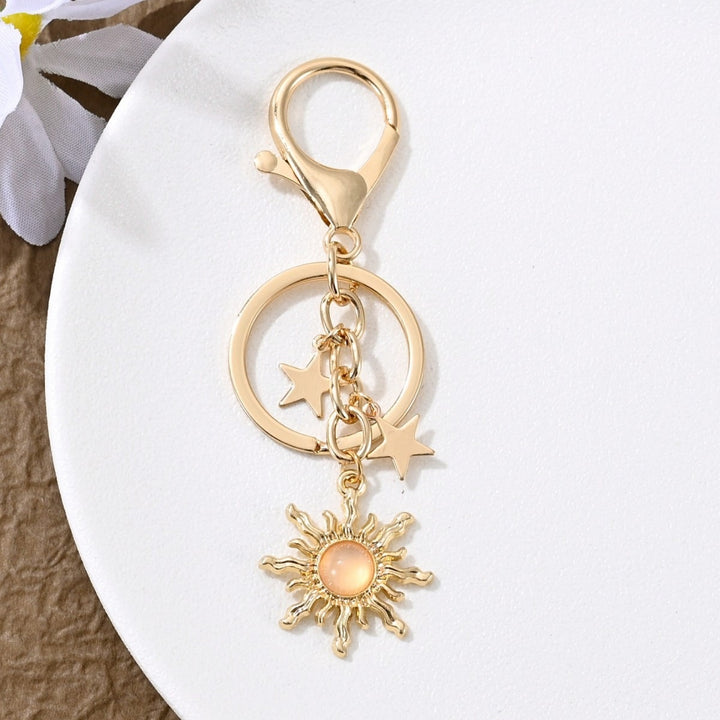Keychain with Sparkling Sun Motif Stornfield