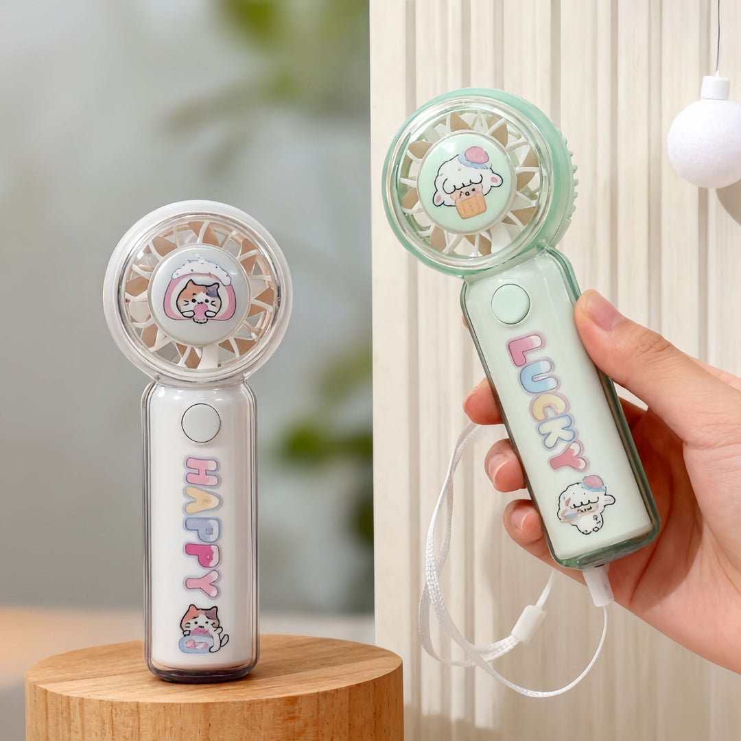 Ladies Portable Hand Fan with Cute Animal Design Stornfield